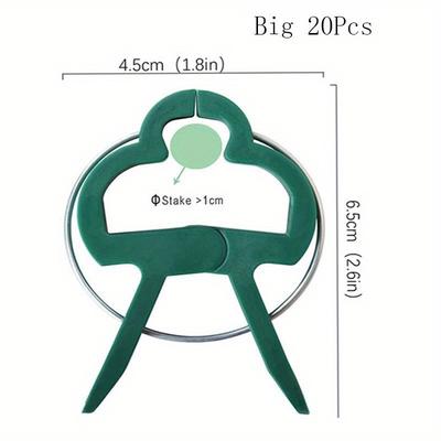 TEMU 20pcs Reusable Plant Clips For Garden, Greenhouse, Patio & Lawn - Durable Plastic With Metal Clasps To Secure And Train Plants, Greenhouse Essentials | Sturdy | Metal Clip Attachment Image