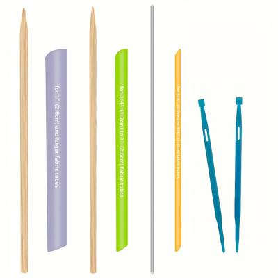 TEMU 8pcs Fabric Turning Tool Set, 3 Sizes And Colors Of Clothing Thin Belt Turning Tools Plastic Elastic Band Needle Sticks, Suitable For Diy Belts, Doll Bags, Bow Sewing Tools Hand Tools Image