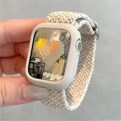 Geflochtene Solo Loop für Apple Watch Ultra Band 40 mm 44 mm 41-46-49 mm 45 mm elastisches Nylonarmband iWatch Serie 10 9 8 7 3 SE Armband Image