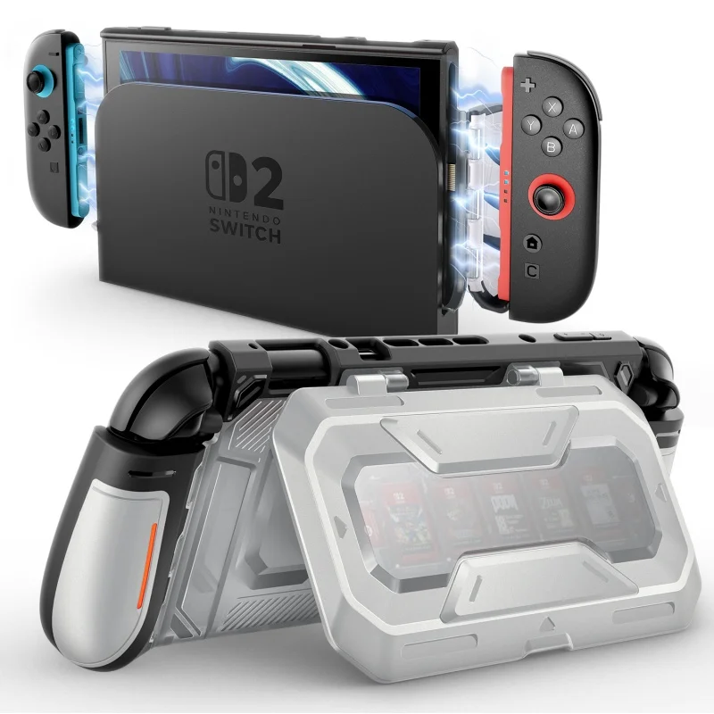 MUMBA For Nintendo Switch 2 Case 2025 Titan Serie Dockbare Ergonomische Switch 2 Griff-Schutzhülle mit Platz für 5 Spielkarten Image