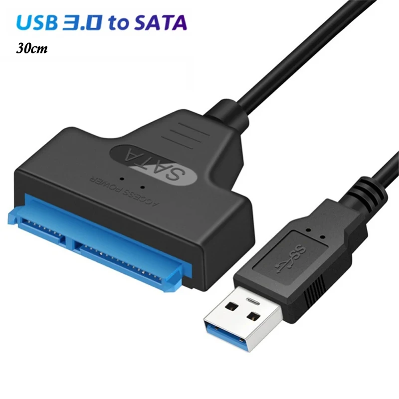 SATA-Kabel, SATA 3 auf USB 3.0-Adapter, bis zu 6 Gbit/s, unterstützt 2,5 Zoll externe SSD-HDD-Festplattenanschlüsse, 22-poliges SATA III-Kabel Image