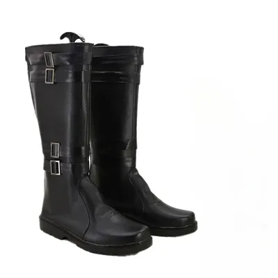 Moive Schuhe Kylo Ren Cosplay Schuhe Schwarze Stiefel Hohe Röhre Kunstleder Schuhe Männer Kylo Ben Image