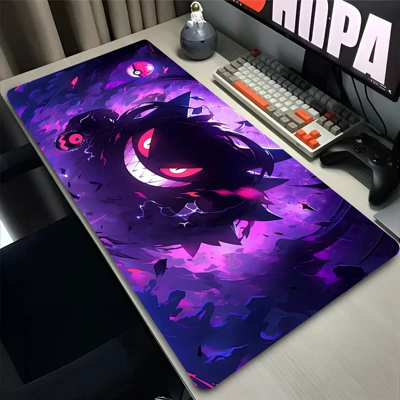 Gaming Mauspad Deskmat Anime Pc Zubehör Mousepad P-pokemon Gengar Xxl Matte 900x400 Gamer Große Desktop Erweiterte schreibtisch Teppich