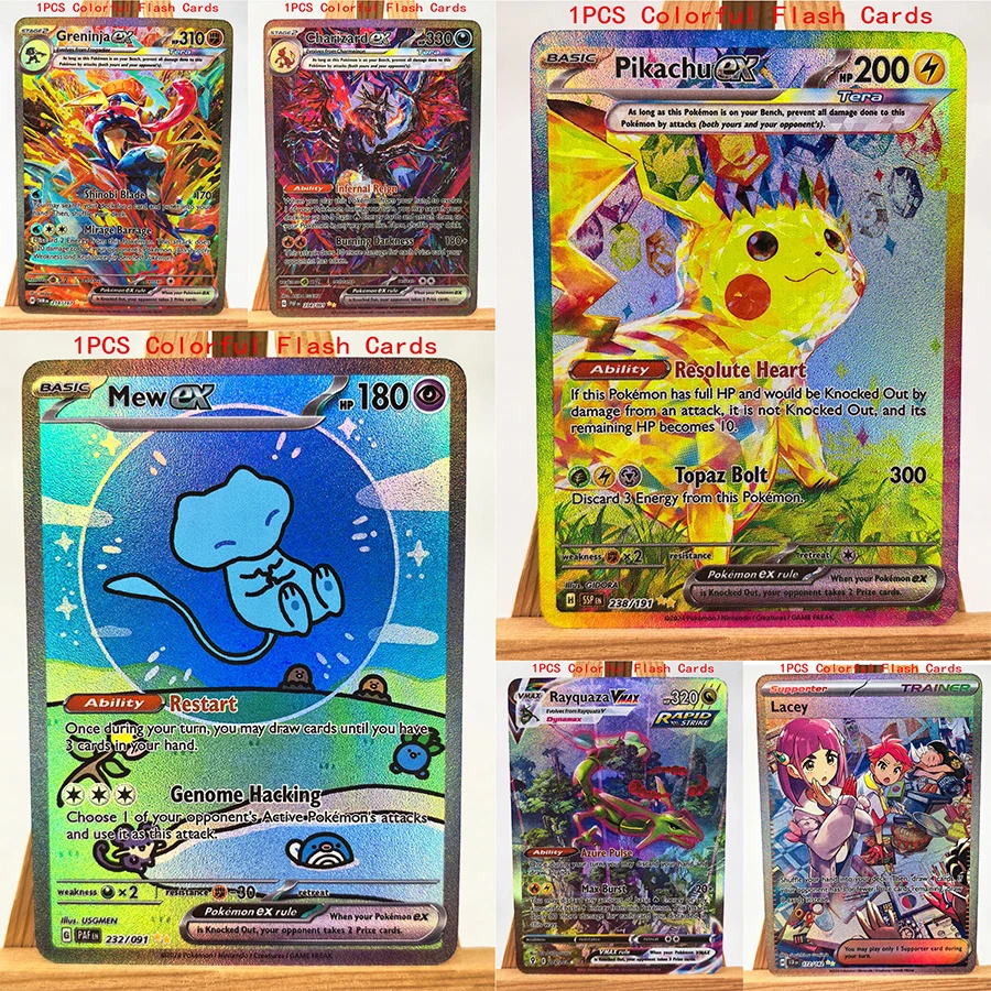 PTCG Mew Trainer Lisia Greninja Mew Hobbies Hobby Sammlerstücke Spielesammlung Anime-Karten Image