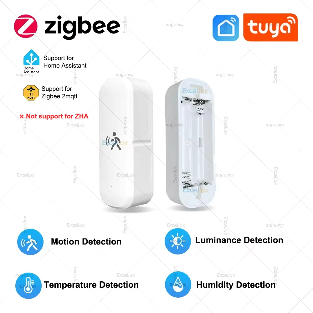 Tuya Zigbee 10G MmWave Radar menschlicher Bewegungssensor mit Beleuchtungsstärke, Temperatur- und Feuchtigkeitssensor, funktioniert mit Gateway Home Assistant Image