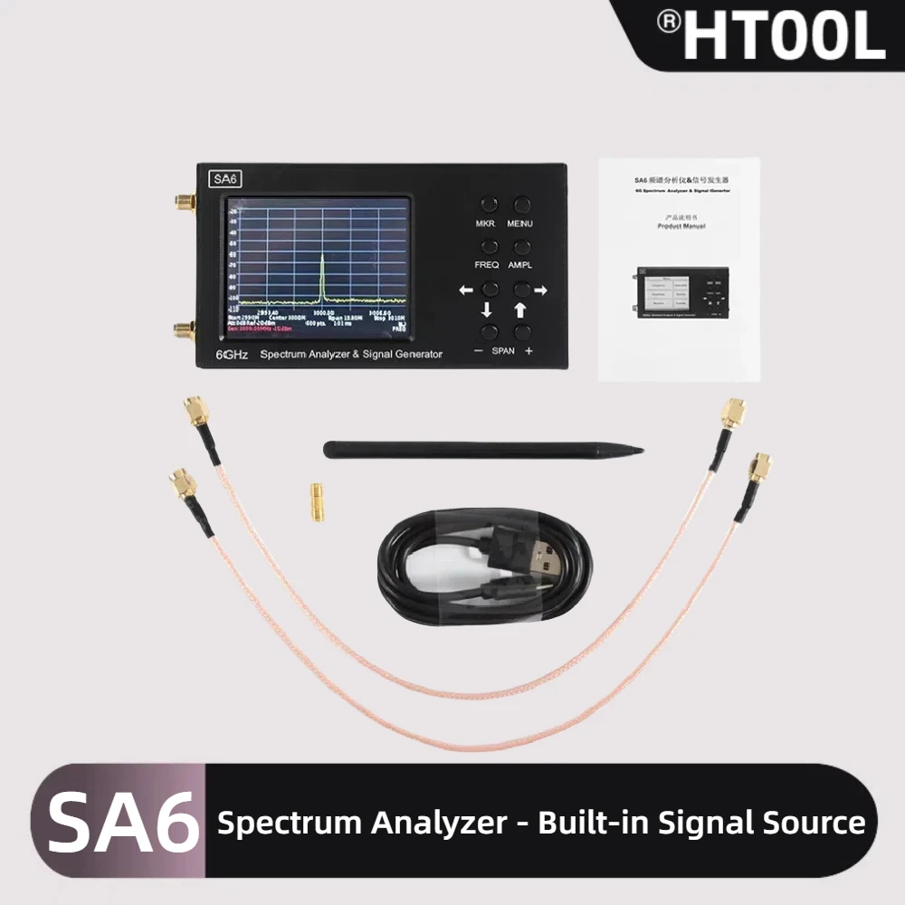 SA6 6GHz Spectrum Analyzer Signal Generator Wi Fi RF Gain Professional Frequency EMC High Precision Signal Detection