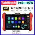 Tester CCTV Monitor da 8" 4K H.265 IP 8MP AHD/TVI/CVI Strumento di test per telecamere CCTV Tester per cavi di ingresso HDMI e VGA