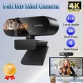 Mini telecamera 4K Full HD Webcam portatile con messa a fuoco automatica da 30 fps 360 ° Girevole