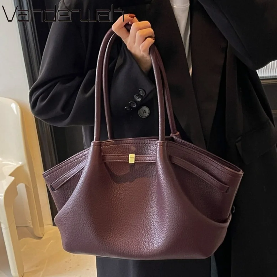 Grands sacs fourre-tout en cuir PU à poignée courte pour femmes, sac à bandoulière pour dames Y2K, sacs à main et bourses rétro à poignée supérieure, 2025