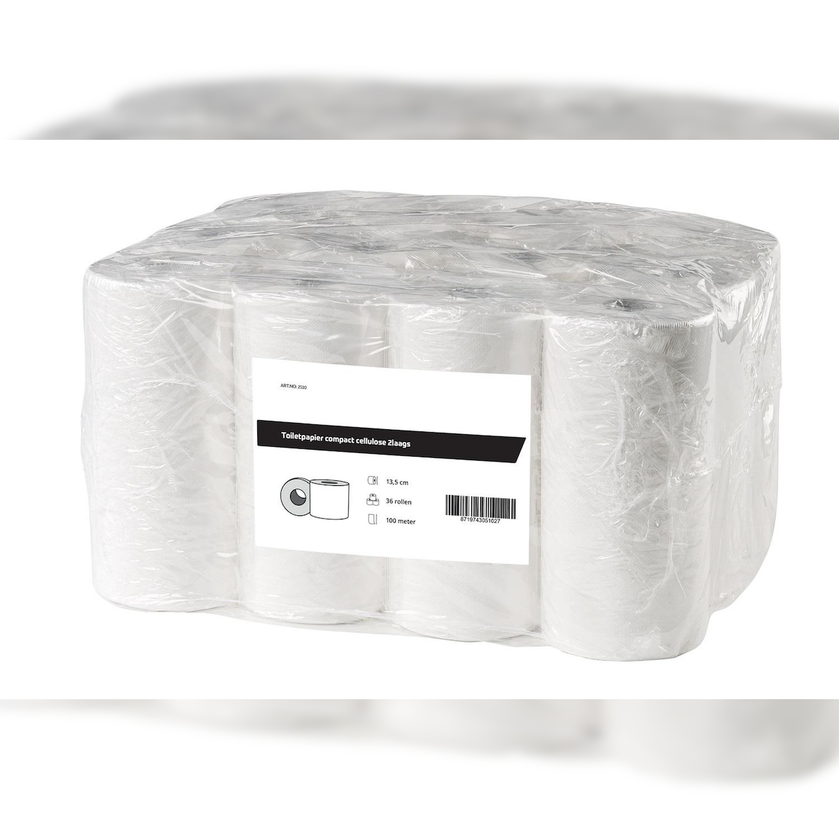 All Care Toilettenpapier Kompakt Zellstoff | 2-lagig | 72 Rollen | Toilettenpapierrollen Image