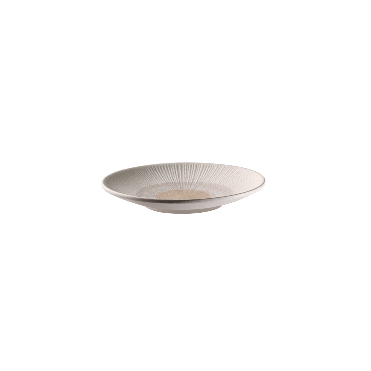 Teller APS "Servierteller "BLUSH" Ø 21 cm, Höhe ca. 3 cm", weiß (weiß, beige), B:21cm H:3cm L:21cm T:21cm Ø:21cm, Melamin, Speiseteller, aus Melamin, besonders leicht, robust und bruchsicher Image