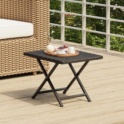 Vidaxl - Klapptisch Schwarz 45x35x32 cm Poly Rattan 581749 Image