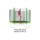 Trampolino elastico da giardino 2,45 m ø 245 tappeto elastico da esterno (51298)
