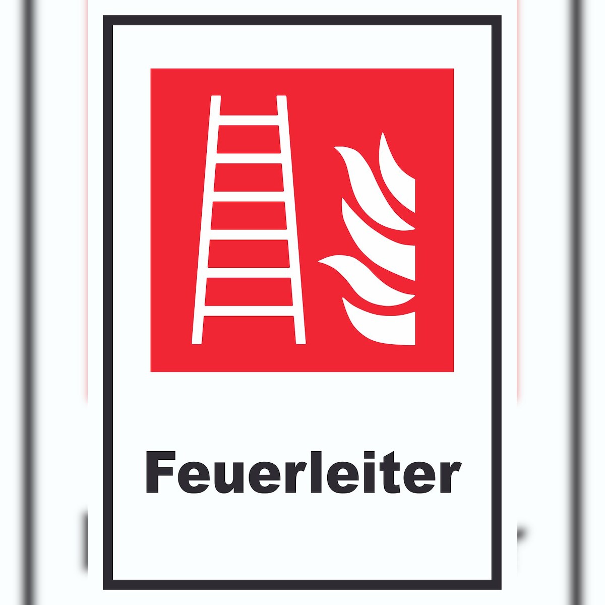 HB-Druck Feuerleiter Schild A4 Rückseite selbstklebend Image
