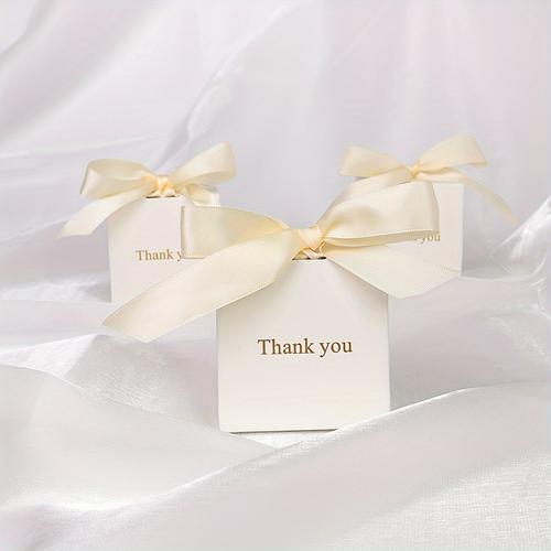 TEMU Boîte cadeau de bonbons dorée avec ruban - 30 pièces | Valable pour anniversaires, , Fête des Mères