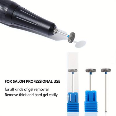 TEMU 1pc Of Small Nail Drill Bit For Polishing, Nail Drill Bit, Flat Grinding Head, More To Polishing Of Surface, Multifunctional Nail Drill Electric Nail Grinding Tool For Manicure And Pedicure. Image