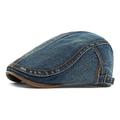 Per uomo Coppola Cappello Ascot Cappello da Giornalista Nero Blu marino Jeans Moda Casual Streetwear Quotidiano Semplice Regolabile Protezione solare Traspirante