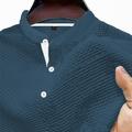 Per uomo Maglietta Maglia Henley Camicia a Maniche Corte Manica Corta Henley Estate Semplice Moda Designer Essenziale Jacquard Vacanza Streetwear Uscire Nero Bianco Blu marino Maglietta Top per Uomo
