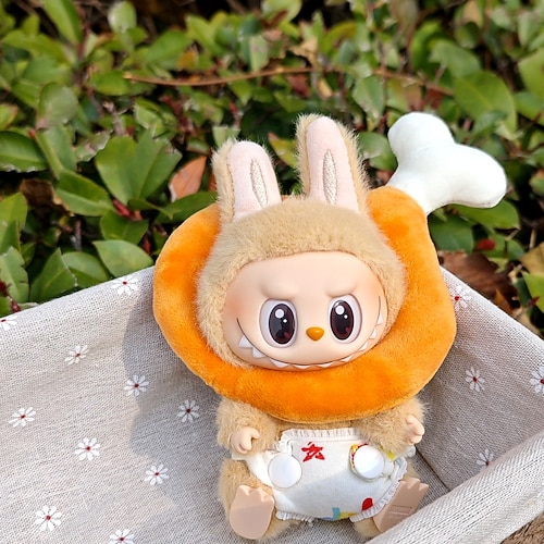 Set di vestiti per bambole da 17 cm per Labubu vestiti di moda con accessori completo adatto per bambola da 6.69 pollici (17 cm) cambio di abiti in cotone morbido solo vestiti regalo di Natale