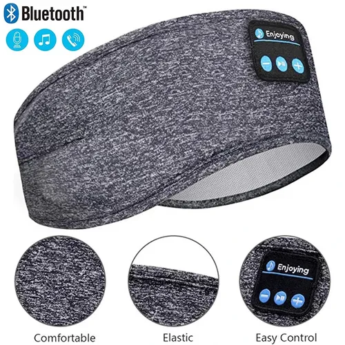 Schlafmaske mit Bluetooth-Schlafkopfhörern, Reise-Augenmaske aus Baumwolle für Damen und Herren, seitliche Schlafkopfhörer, kabellose Augenmaske