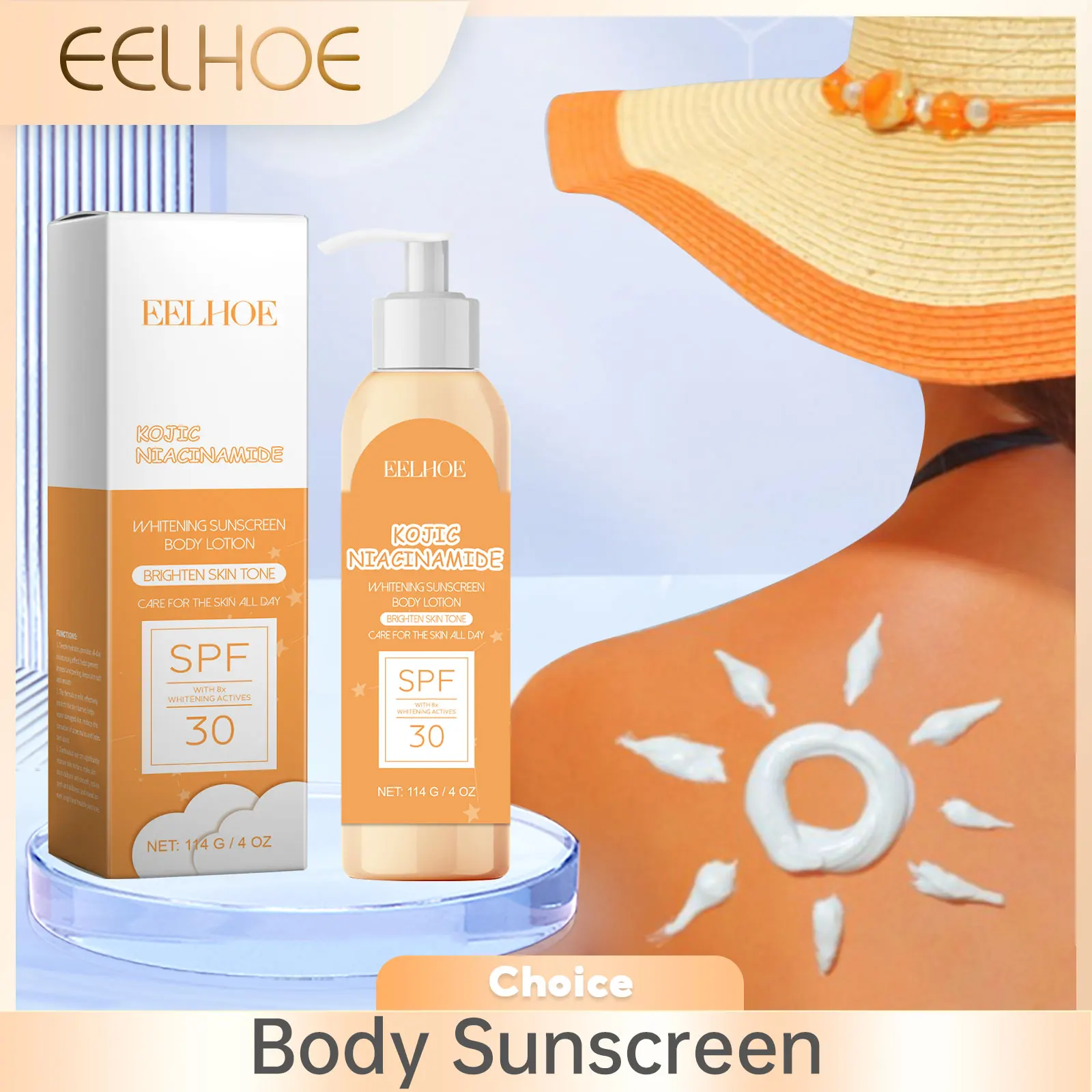 Körper Sonnenschutz Bleaching Sonnencreme Sonnencreme Haut Schutz Creme Öl Kontrolle Anti Sonne Gesichtsschutz Creme Spf30 Feuchtigkeitscreme Image