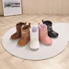 Retro Winter Neue männer Und frauen Stiefel PU Gedruckt kinder Stiefel Gummi Sohle Anti Slip kinder Schuhe 0-18M