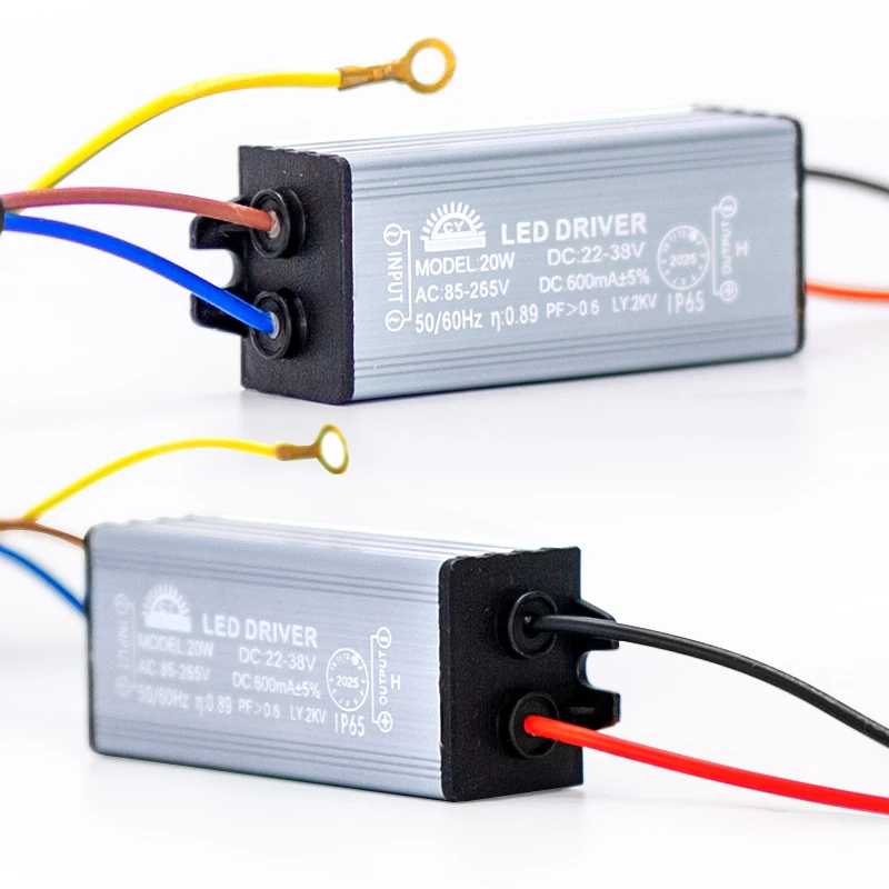 LED-Treiber, IP65, wasserdicht, konvertiert AC85–265 V auf DC22–38 V, Beleuchtungstransformator, DIY-Netzteil, Adapter für Flutlicht-Scheinwerfer
