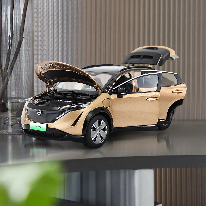 Antik maßstab Nissan Ariya Druckguss Miniatur auto Modell Metall statische Simulation Fahrzeugs pielzeug Modell Herren Hobby Sammlung