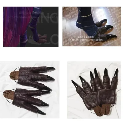 LOL Cosplay Rakan und Xayah Schuhe Cosplay Kostüm Zubehör Feder Dolche Perücke für Frauen Männer Image