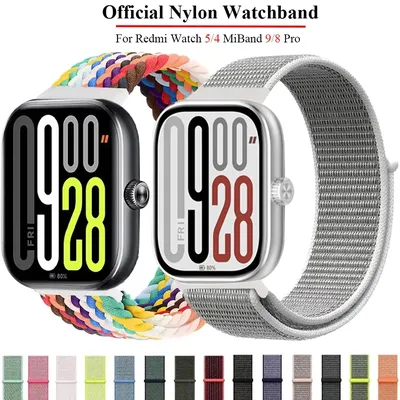 Nylon-Schlaufenarmband für Redmi Watch 4, 5, Armband, Smartwatch, atmungsaktives Armband für Xiaomi Mi Band 8 Pro/9 Pro Correa-Zubehör Image