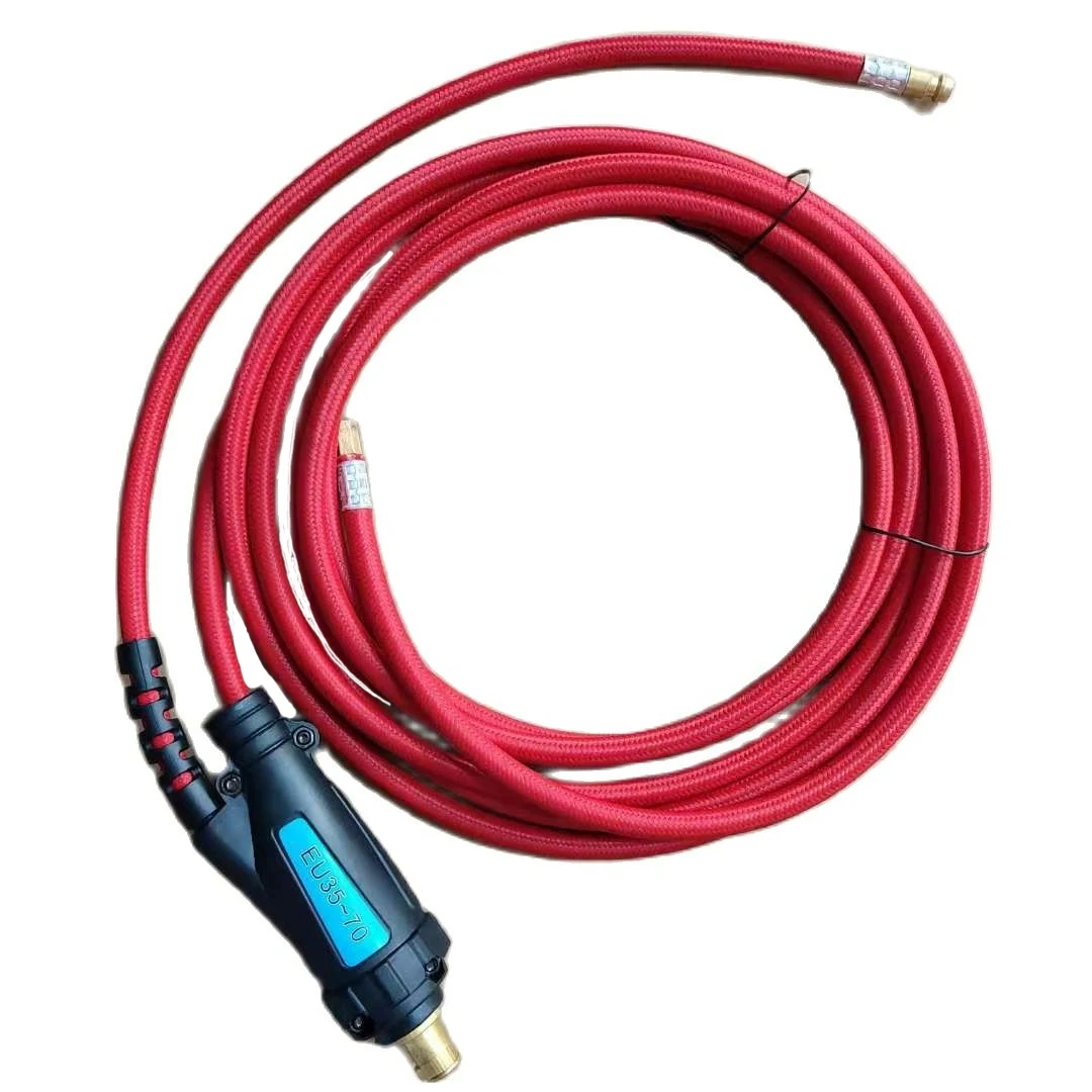 4M Rot Weichen Kabel Für WP20 SR20 Tig Schweißen Totch Mit 35-70 Euro Stecker Gas Mutter M16 * 1,5 Image