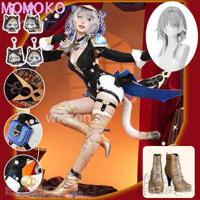 Honkai Star Rail Spiel Cosplay Cipher Anime Kostüm Sexy Katze Pelzigen Uniform Overall Punk Kapuze Image