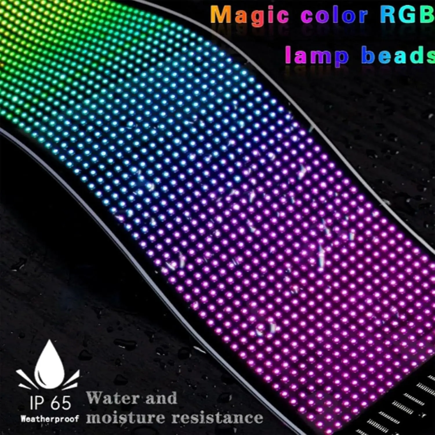 Smart Car LED Screen with App Control Matrix Pixel Panel DIY Graffiti Scrolling Advertising Led Display For Car Truck Devil' Eye