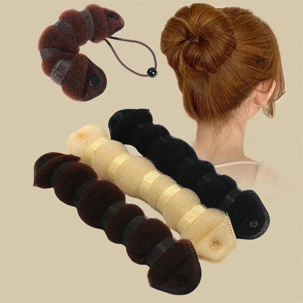 1pc Magic Roll Schaum Schwamm Mode Haar Brötchen Maker Donut Haar Styling Werkzeuge Frisur Haar Zubehör für Mädchen Image