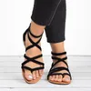 Frauen Sandalen Plus Größe 43, Gladiator Sandalen Für Strand Flache Sommer Schuhe Frau Zip