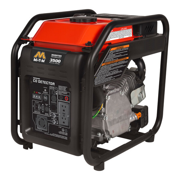 Mi-T-M Gasoline-Powered Portable Inverter Generator with Recoil Pull Start GEN-3500-IMM1 - 3,200/3,500W