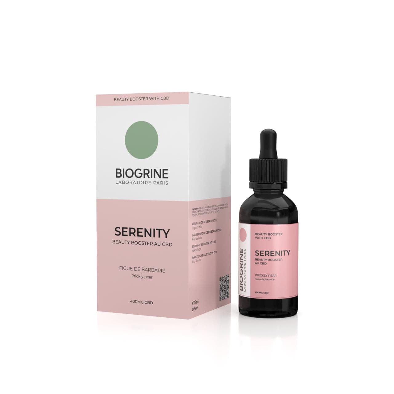 BIOGRINE Siero bellezza intensivo "SERENITY" – Booster al CBD e Fico d