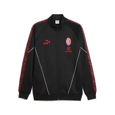 Sweatjacke PUMA "AC Milan KING Anthem Jacke Herren", Herren, Gr. XXL, rot (schwarz for all time rot), Obermaterial: 37% Baumwolle, 63% Polyester; Taschenfutter: 100% Polyester; Rippe: 93% Polyester, 7% Elasthan; Besatz: 100% Polyester, Sweatjacken Image