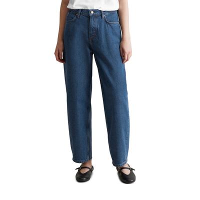 Relax-fit-Jeans MARC O'POLO DENIM "aus reiner Baumwolle", Damen, Gr. 29, Länge 30, blau (dunkelblau), Obermaterial: 100% Baumwolle, unifarben, relaxed fit, Jeans Image