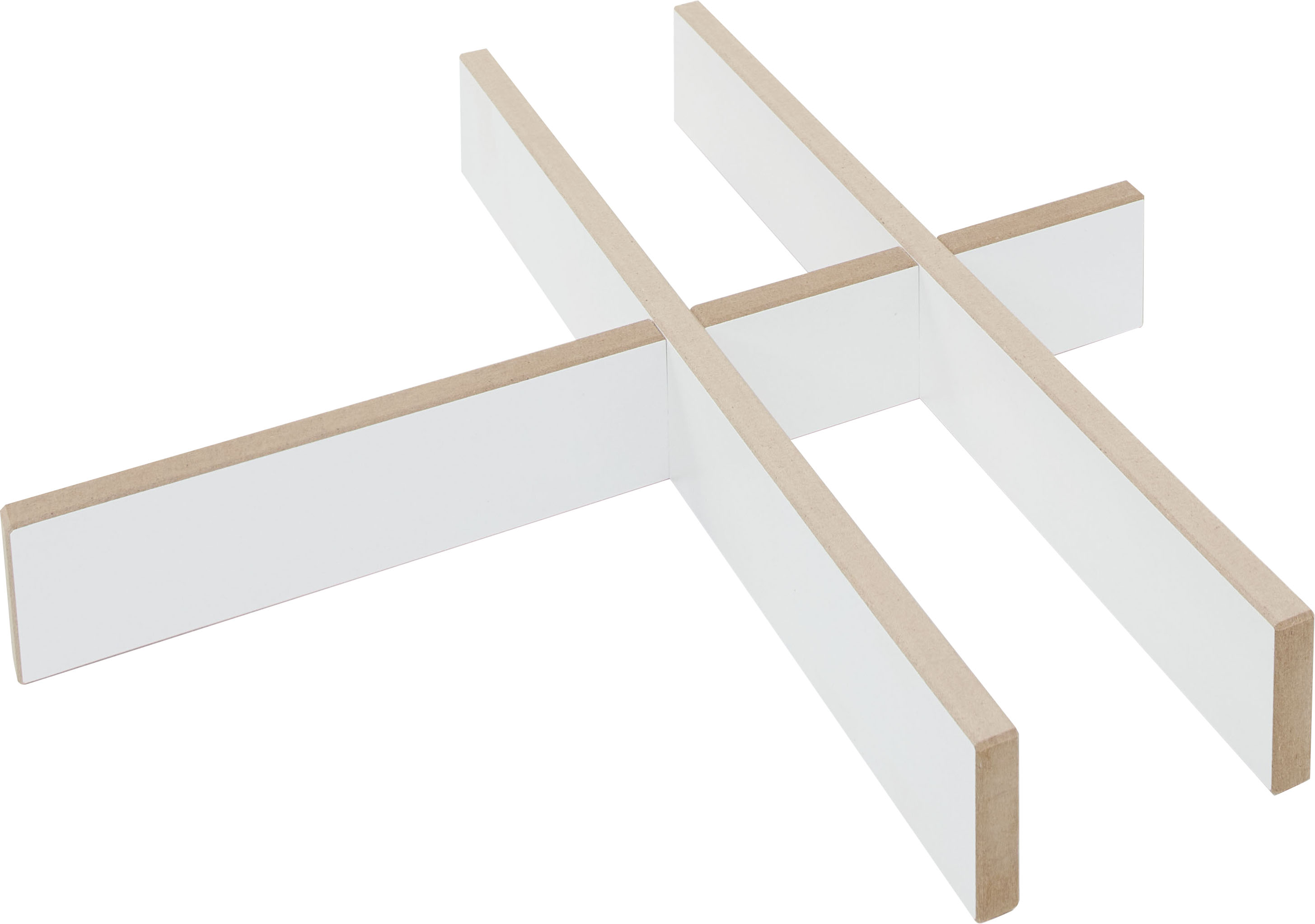 Schubladeneinsatz TOJO "cargo", weiß, B:34cm H:4cm T:29cm, MDF, Schubladeneinsätze, Einsatz Schublade für die Serie cargo