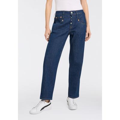 Boyfriend-Jeans HERRLICHER "Shyra Tap Recycled Denim", Damen, Gr. 29, N-Gr, blau (raw), Denim/Jeans, Obermaterial: 48% Baumwolle, 21% Polyester, 20% Viskose, 10% Acetat, 1% sonstige Fasern, casual, Jeans Image