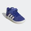 Klettschuh ADIDAS SPORTSWEAR "GRAND COURT 2.0 KIDS", Gr. 24, semi lucid blau, sanftes weiß, core schwarz, Leder, Synthetik, Textil, sportlich, Schuhe