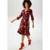 Jerseykleid ANISTON CASUAL, Damen, Gr. 48, N-Gr, schwarz, rot, bordeaux, dunkelrot, orange, apricot, rosé, braun, wollweiß, Single Jersey, Obermaterial: 95% Viskose, 5% Elasthan, bedruckt, geblümt, feminin, figurumspielend knieumspielend,...