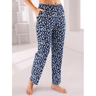 Jogginghose FEEL GOOD, Damen, Gr. 24/25, Kurzgrößen, blau (marine, bleu, bedruckt), 100% Baumwolle, gemustert, mehrfarbig, bedruckt, Hosen Image
