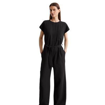 Overall MARC O'POLO "aus TENCEL™ Lyocell", Damen, Gr. 36, Normalgrößen, schwarz, Obermaterial: 100% Lyocell, unifarben, casual, relaxed fit lang, Rundhals, ohne Ärmel, Overalls Image