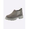 Stiefelette HEINE, Damen, Gr. 39, grau, Leder, Rindsleder, Veloursleder, modisch, Schuhe