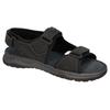 Trekkingsandale MUSTANG SHOES, Herren, Gr. 42, schwarz, Leder, casual, Schuhe, Sommerschuh, Klettschuh mit weicher Innensohle