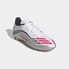 Fußballschuh ADIDAS PERFORMANCE "F50 MESSI LEAGUE KIDS FG/MG", Gr. 36, cloud weiß, lucid rot, silber metallic, Synthetik, sportlich, Schuhe