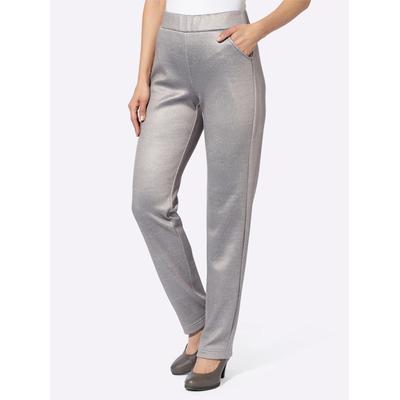 Webhose CLASSIC BASICS, Damen, Gr. 22, Kurzgrößen, grau, 95% Polyester, 5% Elasthan, Rückenteil:100% Polyester, unifarben, lang, Hosen Image