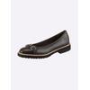 Ballerina HEINE, Damen, Gr. 39, braun (dunkelbraun), Leder, Glattleder, Glattleder, modisch, Schuhe